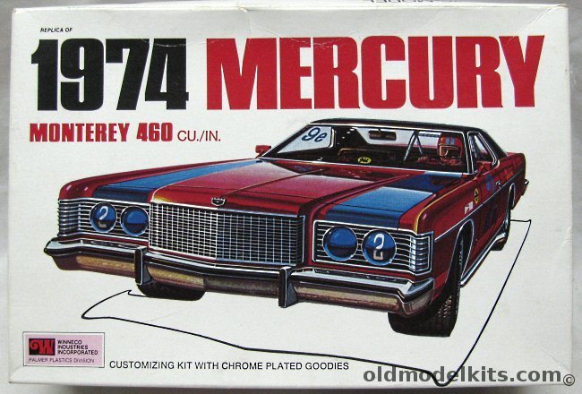 Palmer 1/32 1974 Mercury Monterey 2 Door Hardtop - Stock or Custom, 7402-130 plastic model kit